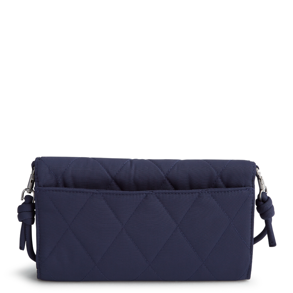 Vera Bradley Wildwood Wallet Crossbody in Polyester Twill fabric. Shown in the pattern Peacoat.