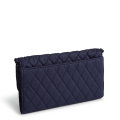 Wildwood Wallet Crossbody in Cotton Gabardine fabric from Vera Bradley. Shown in the Peacoat pattern.