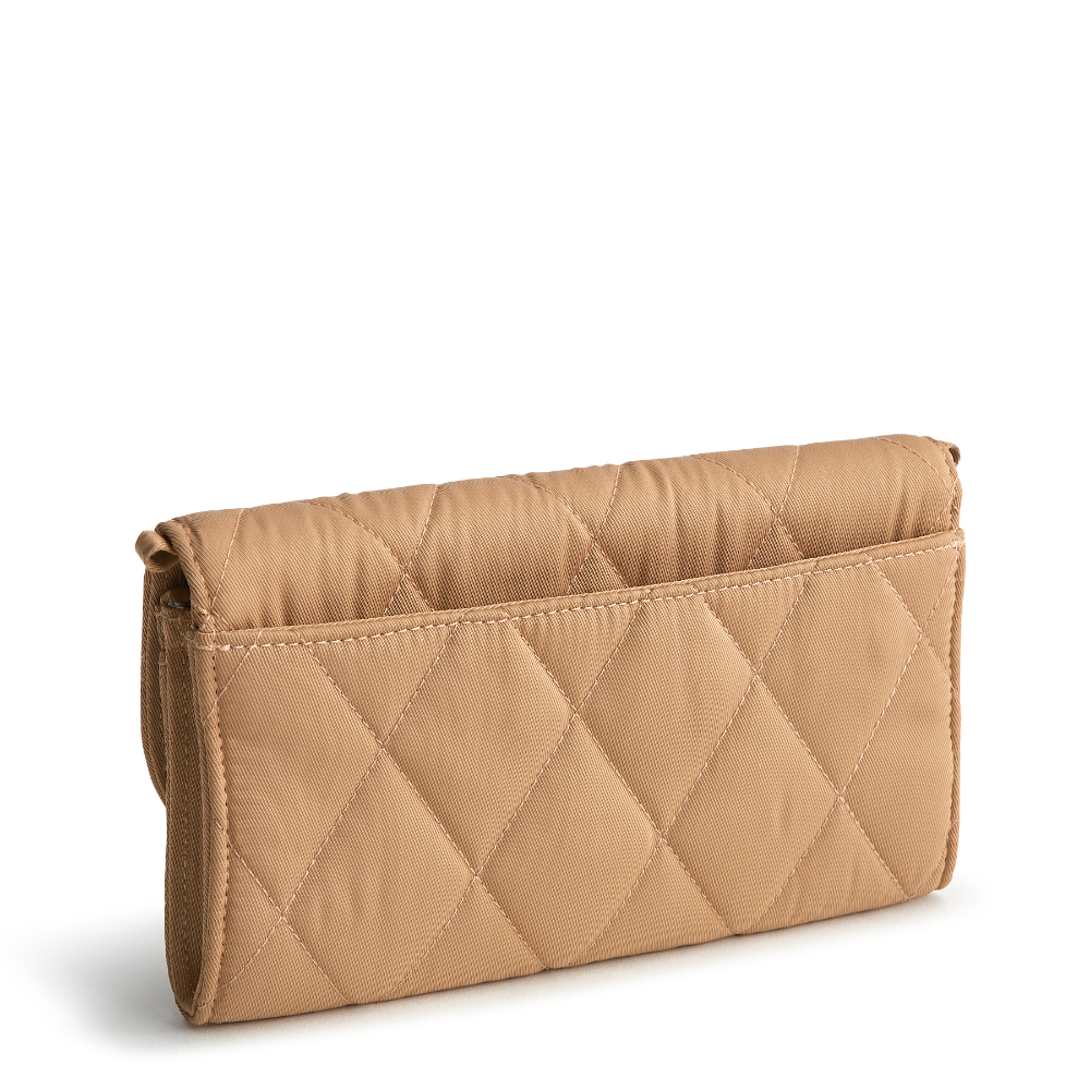 Vera Bradley Wildwood Wallet Crossbody in Polyester Twill fabric. Shown in the pattern Tiger's Eye.