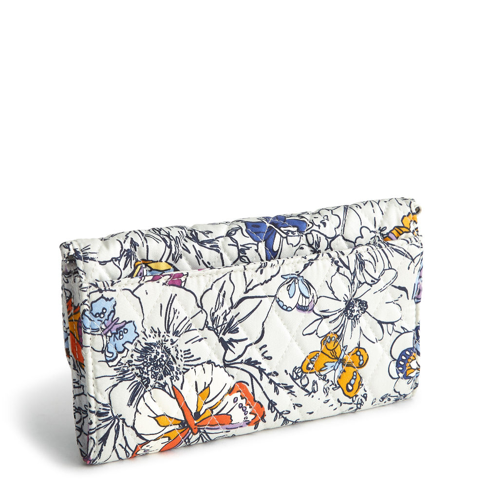 Wildwood Wallet Crossbody in Cotton Gabardine fabric from Vera Bradley. Shown in the Wing + Bloom pattern.