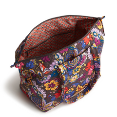 Vera Bradley Woodhill Shoulder Bag in Cotton Gabardine fabric. Shown in the pattern Colorful Bouquet.