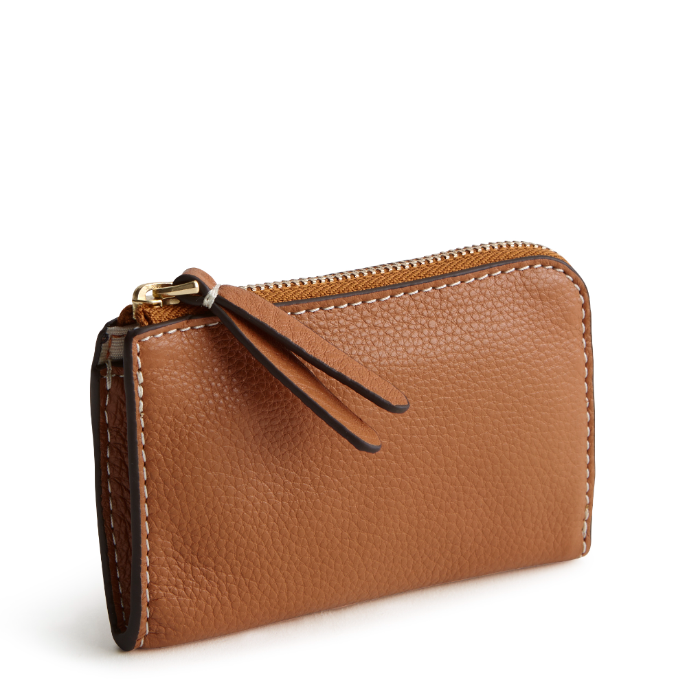 Zip Card Pouch - Leather