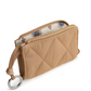 A Vera Bradley Zip Id Case Wallet in Zip Card Pouch in Polyester Twill fabric. Shown in the color tan.