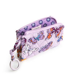 Vera Bradley Zip Card Pouch Cotton Gabardine fabric, shown in the color purple.