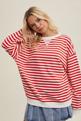 Nina Oversized Striped Crew