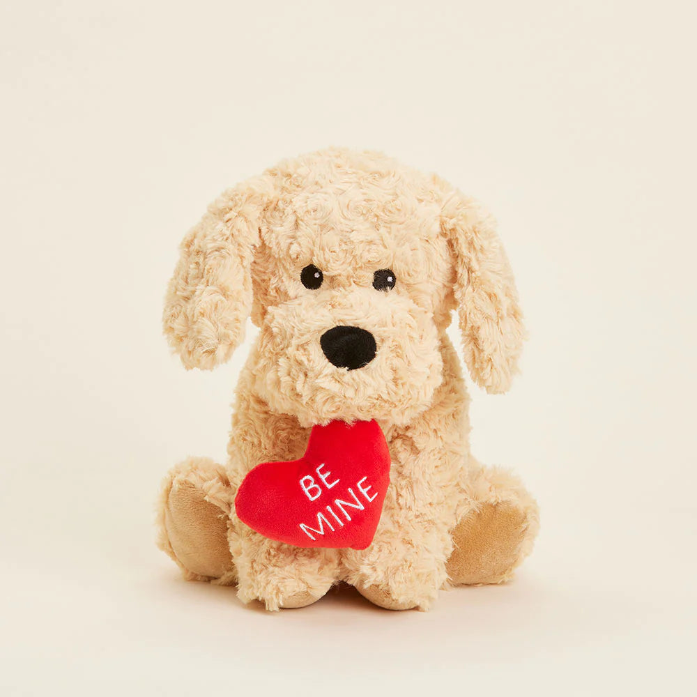 Warmies Be Mine Golden Dog Stuffed Animal.