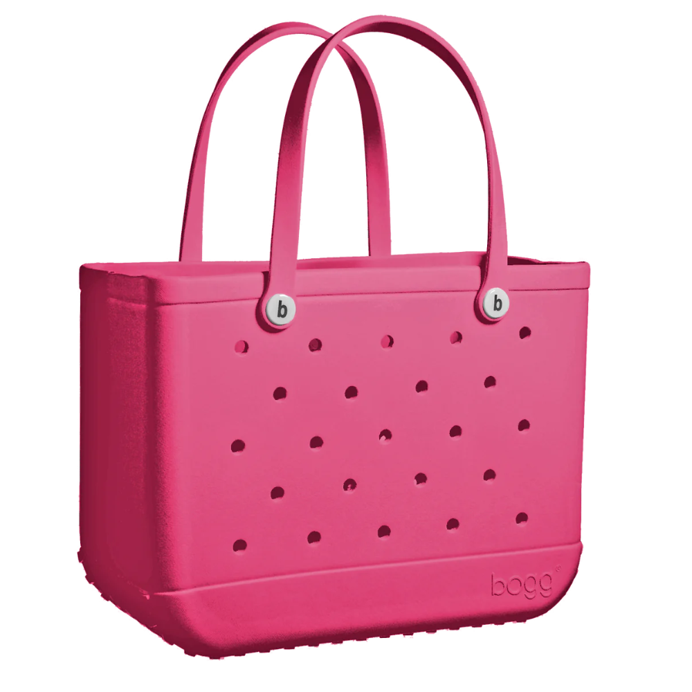 A pink tote bag from Bogg Bag.