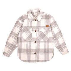 A Shacket Jacket from Simply Southern in the color gray.