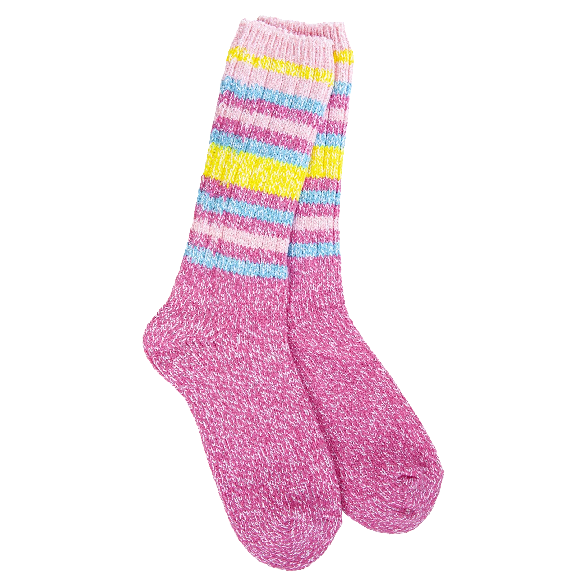 Ragg Crew Socks - Ibis Rose Stripe