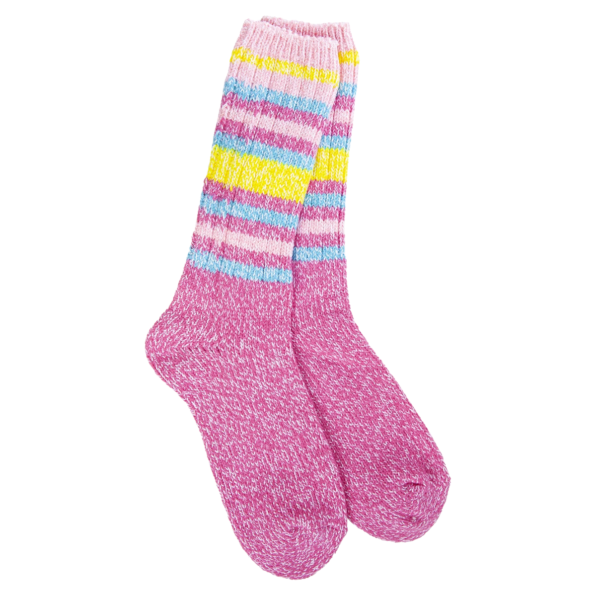 Ragg Crew Socks - Ibis Rose Stripe