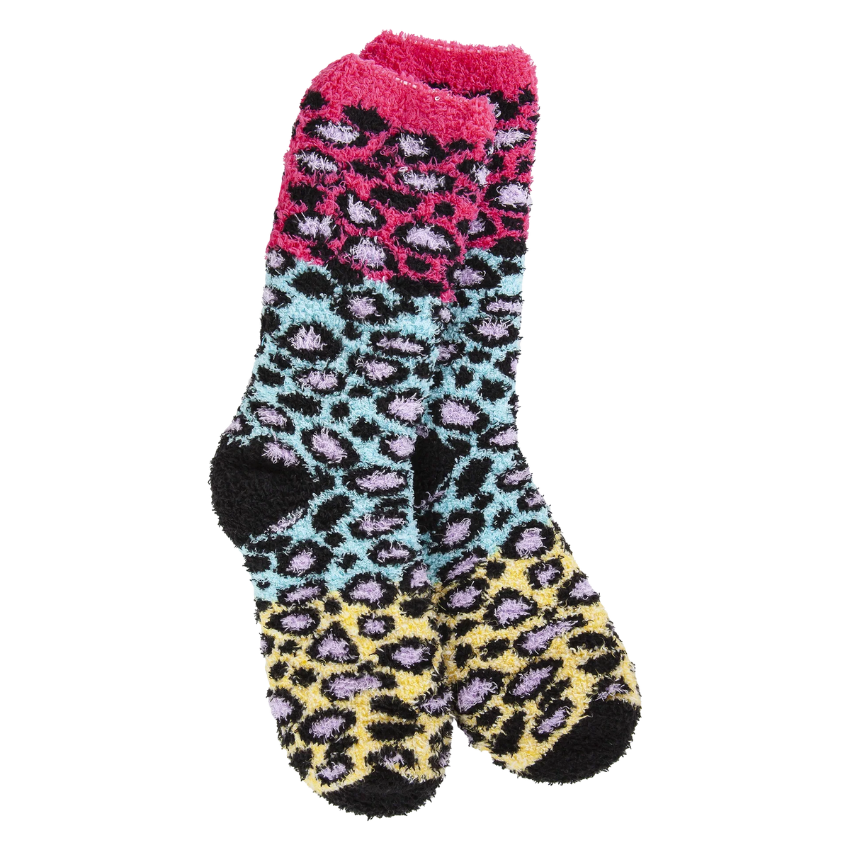 Knit Pickin Crew Socks - Multi Leopard
