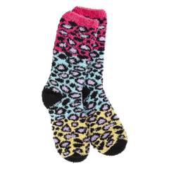 Knit Pickin Crew Socks - Multi Leopard