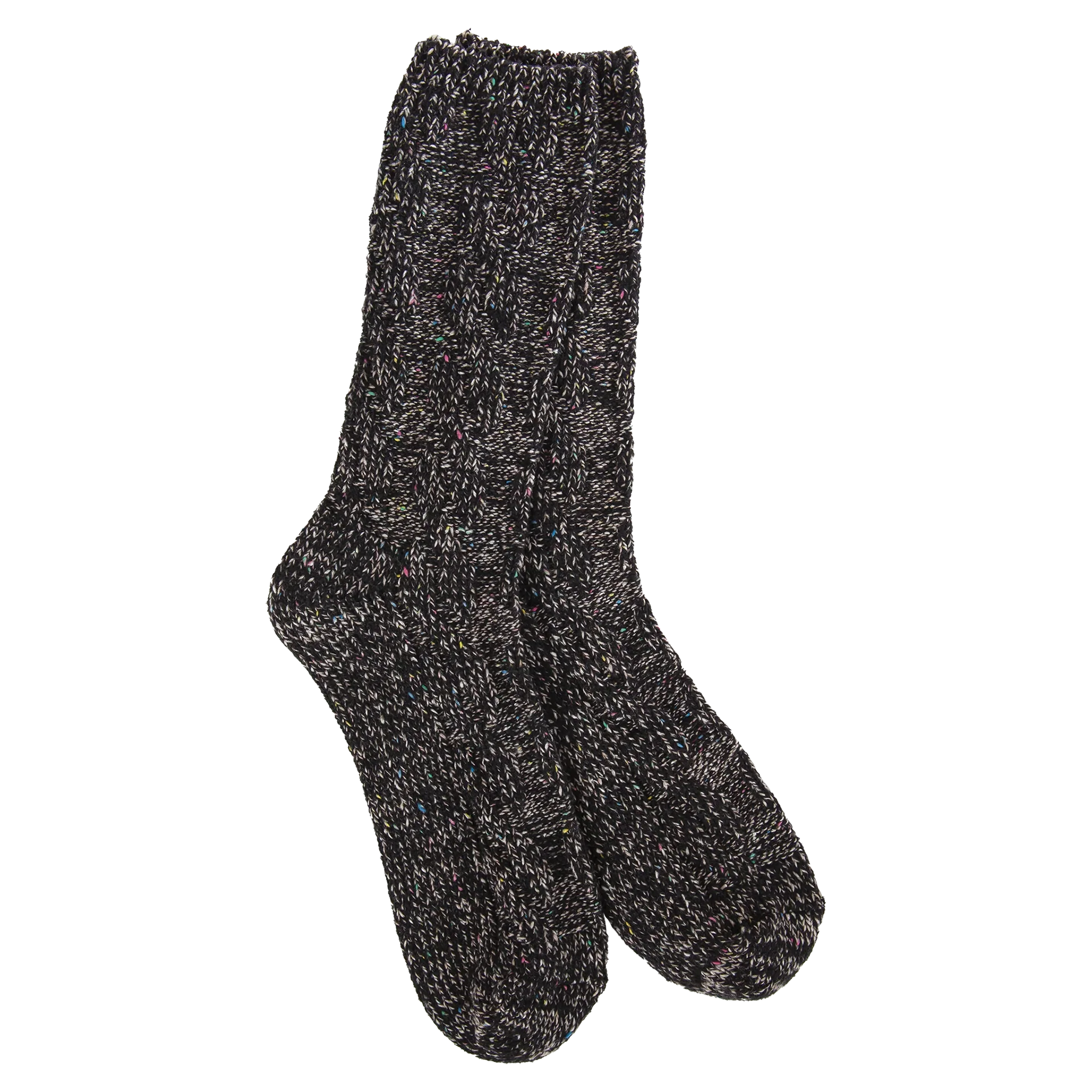 Weekend Crew Socks - Black Confetti