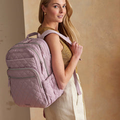 Vera Bradley XL Campus Backpack : Hydrangea Pink - Image 6
