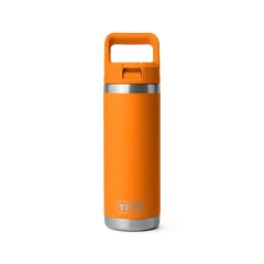 YETI Rambler 18 oz Water Bottle With Straw Cap - King Crab Orange