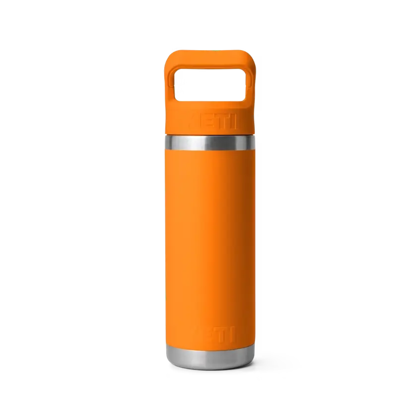 YETI Rambler 18 oz Water Bottle With Straw Cap - King Crab Orange