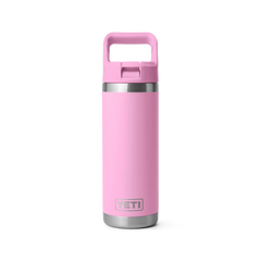 YETI Rambler 18 oz Water Bottle With Straw Cap - Power Pink