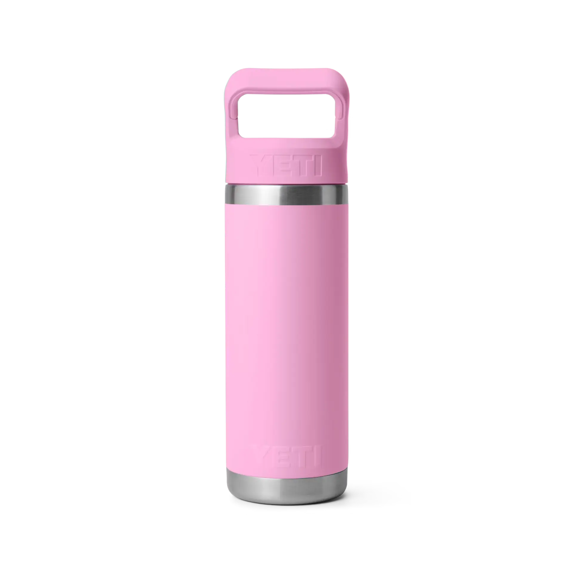 YETI Rambler 18 oz Water Bottle With Straw Cap - Power Pink