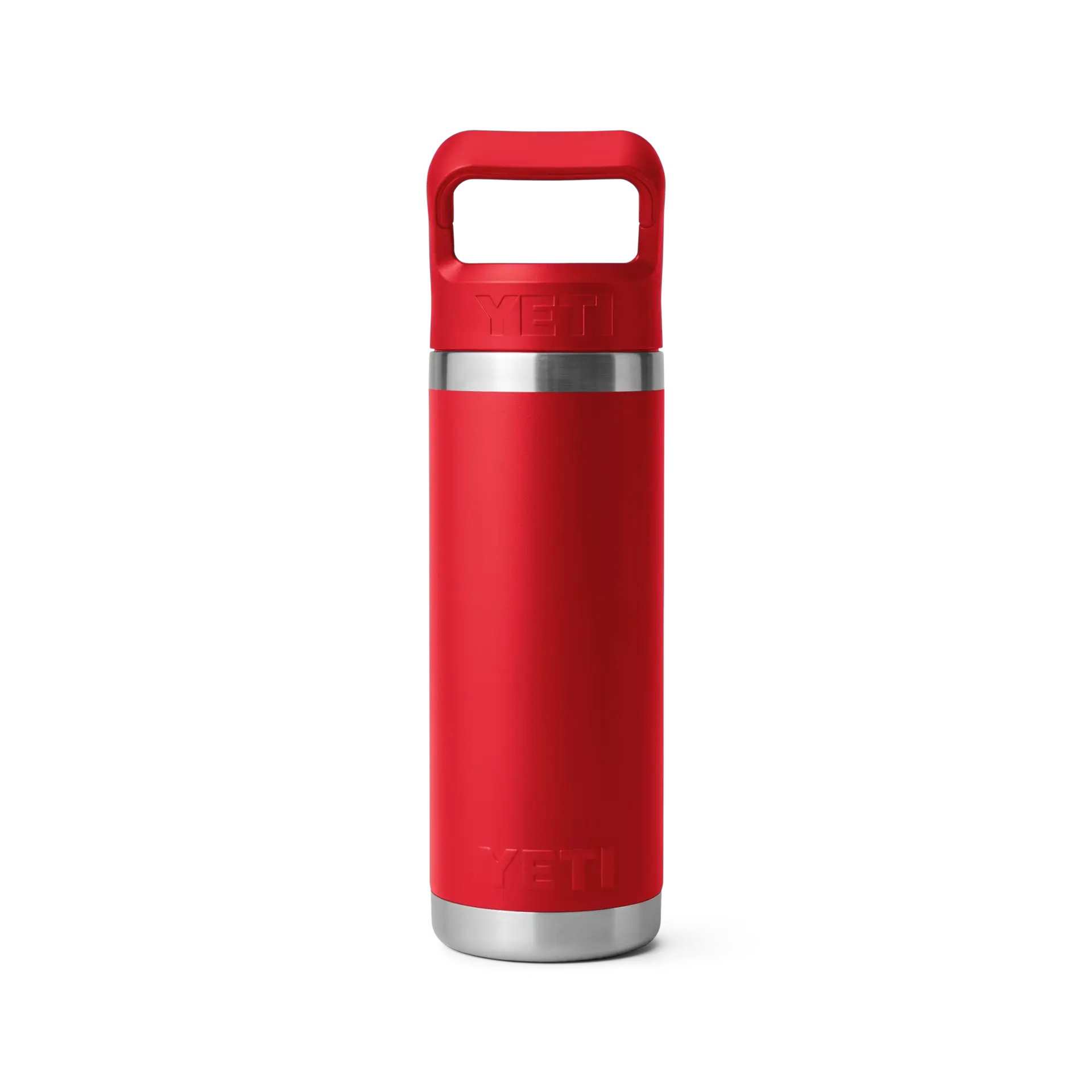 YETI Rambler 18 oz Water Bottle With Straw Cap - Rescue Red