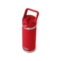 YETI Rambler 18 oz Water Bottle With Straw Cap - Rescue Red