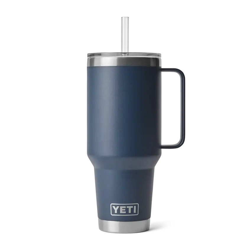 YETI Rambler 42 oz Straw Mug - Navy - YETI Rambler - Image 1