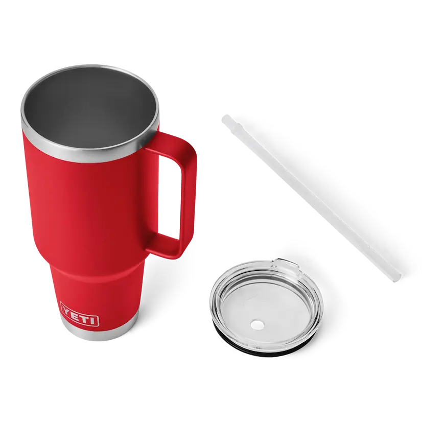 YETI Rambler 42 oz Straw Mug - Rescue Red - YETI Rambler - Image 3