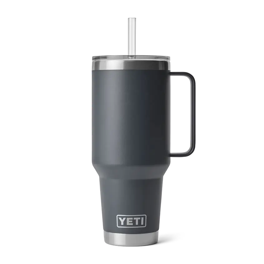 YETI Rambler 42 oz Straw Mug - Charcoal - YETI Rambler - Image 1