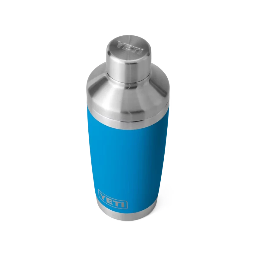 YETI Rambler 20 oz Cocktail Shaker in Big Wave Blue.
