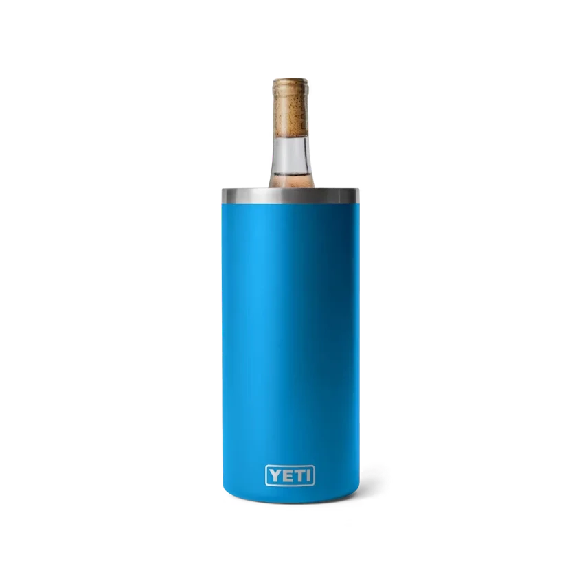 YETI Rambler Wine Chiller in Big Wave Blue.