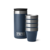 Navy blue YETI Shot glasses and travel case.
