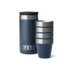 Navy blue YETI Shot glasses and travel case.