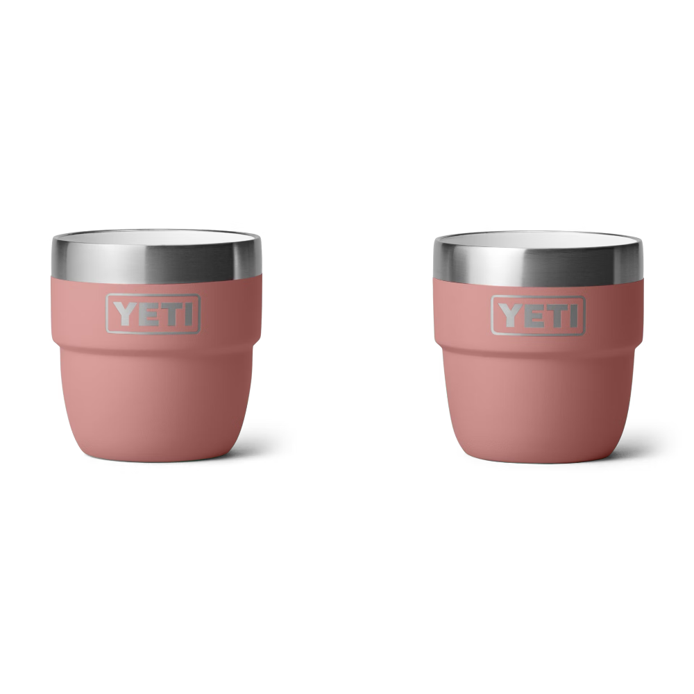 Rambler 4 Oz Cups (2 Pack) in Sandstone Pink.