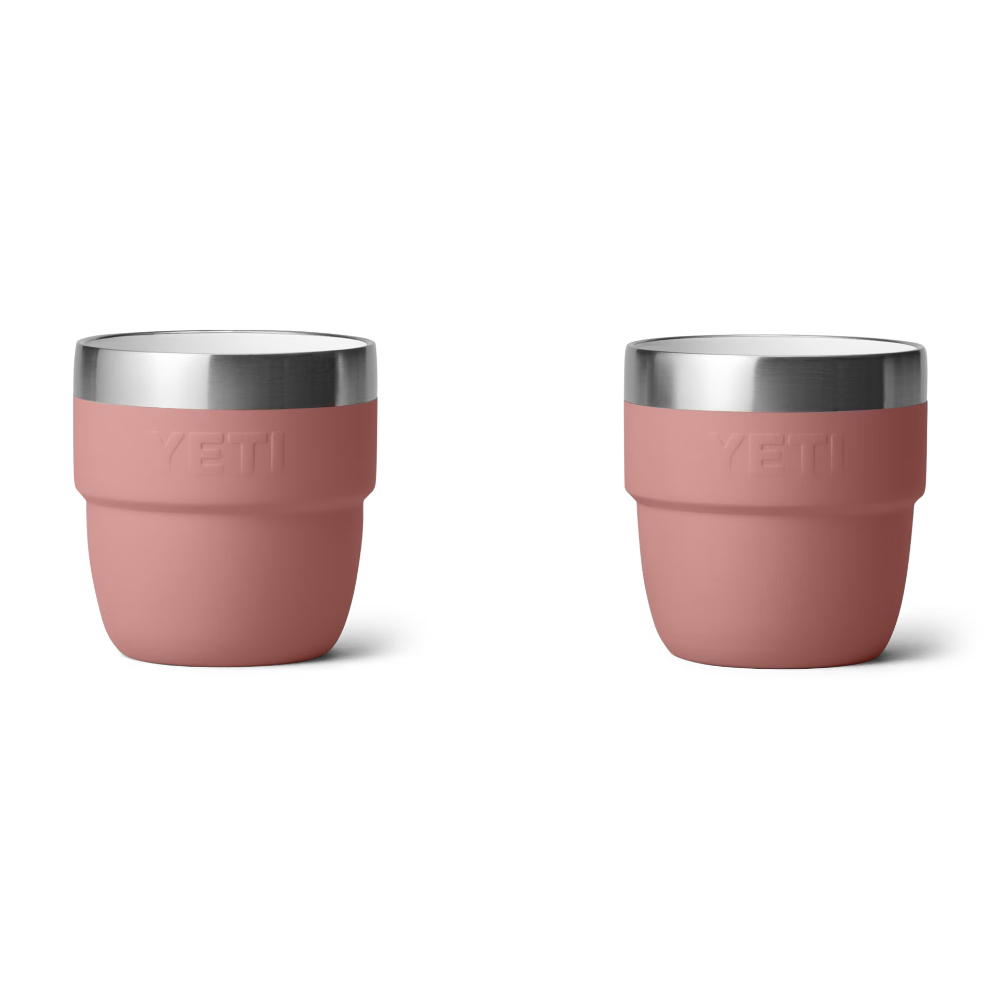 Rambler 4 Oz Cups (2 Pack) in Sandstone Pink.