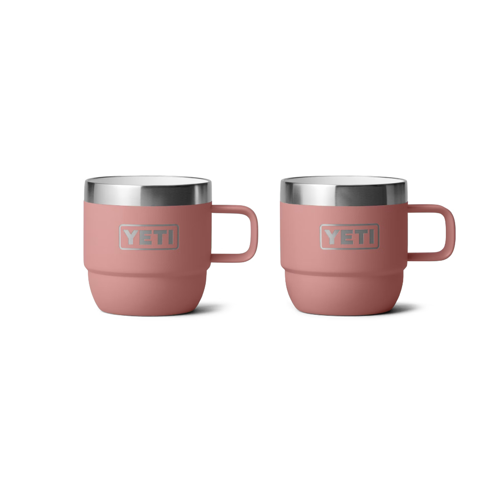 Rambler 6 oz Mug (2 Pack) in Sandstone Pink.