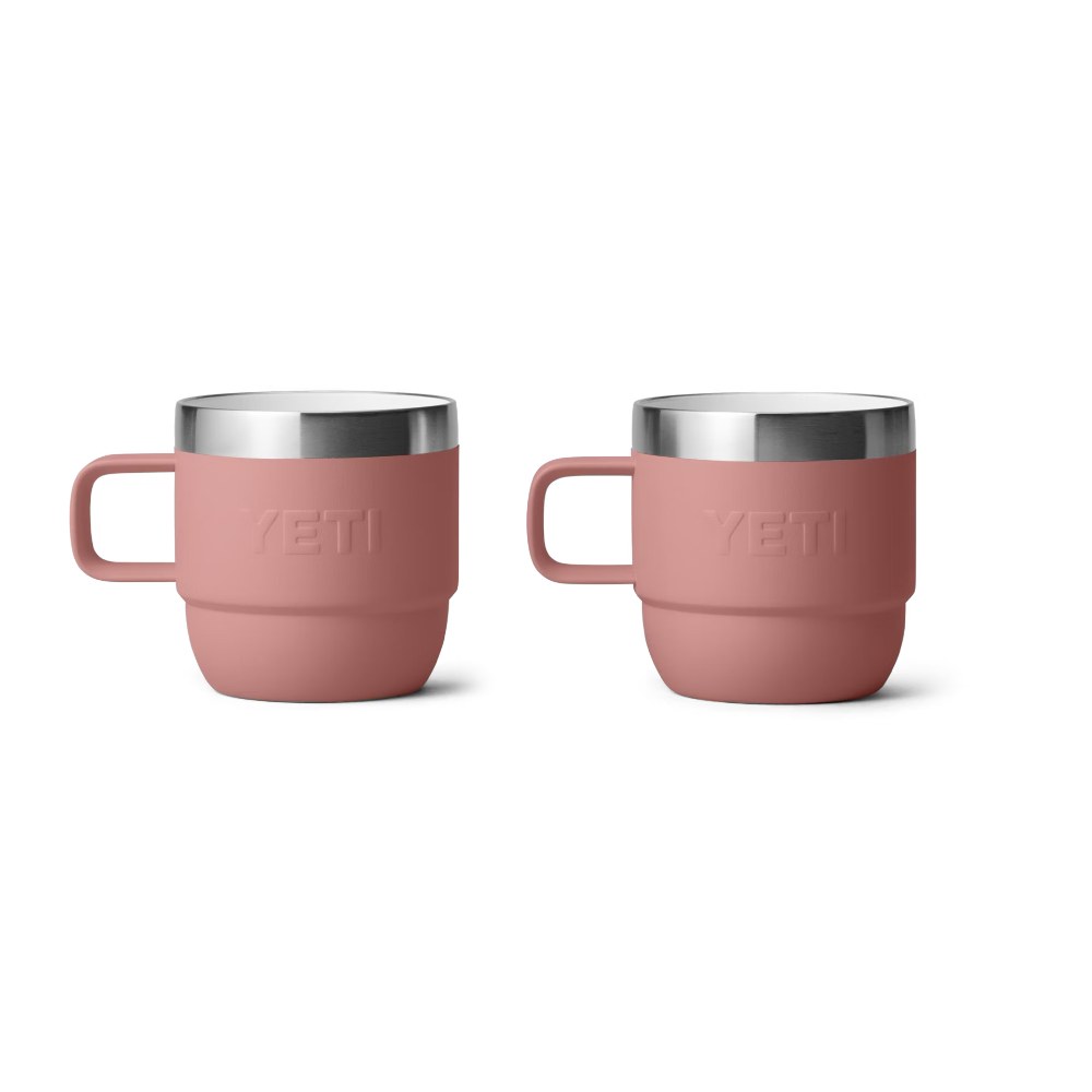 Rambler 6 oz Mug (2 Pack) in Sandstone Pink.