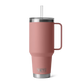 Rambler 42 oz Straw Mug in Sandstone Pink.
