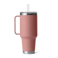 Rambler 42 oz Straw Mug in Sandstone Pink.