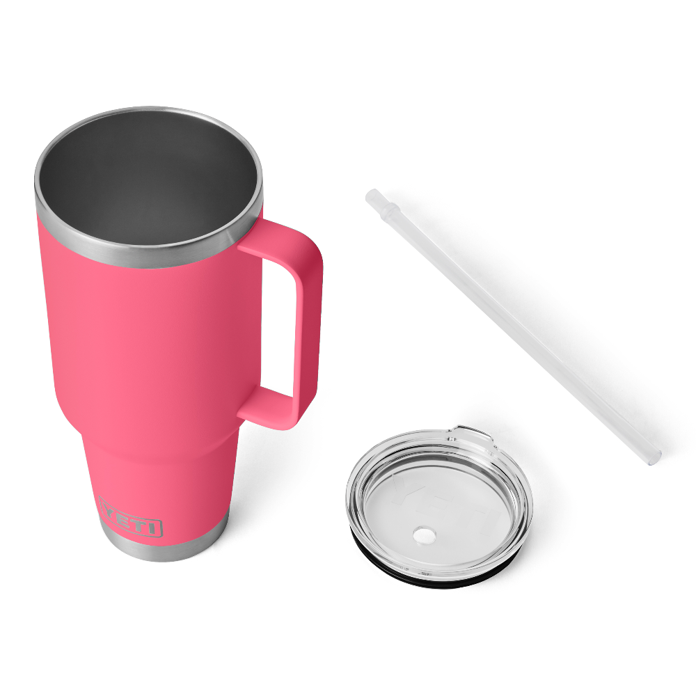 YETI Rambler 42 oz Straw Mug - Tropical Pink - YETI Rambler - Image 4