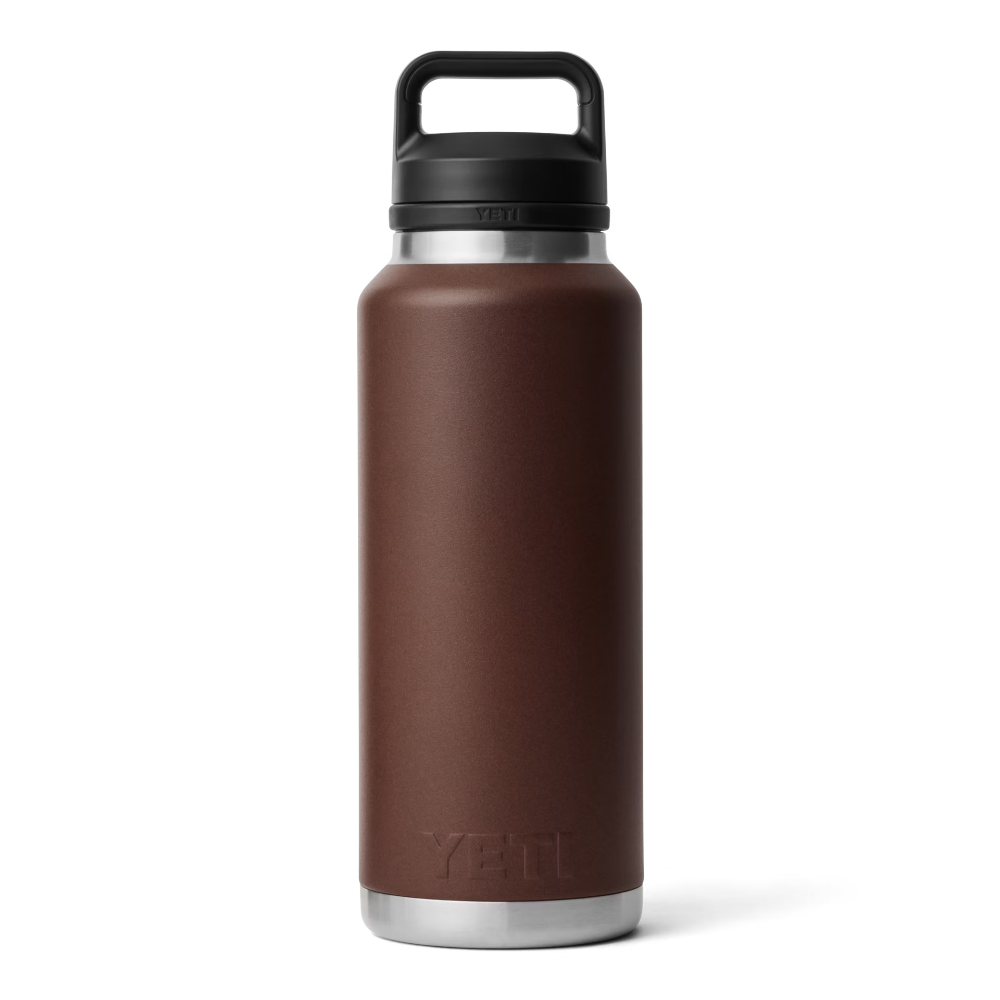 46 oz YETI rambler bottle with a chug cap lid, in color Wetlands Brown.