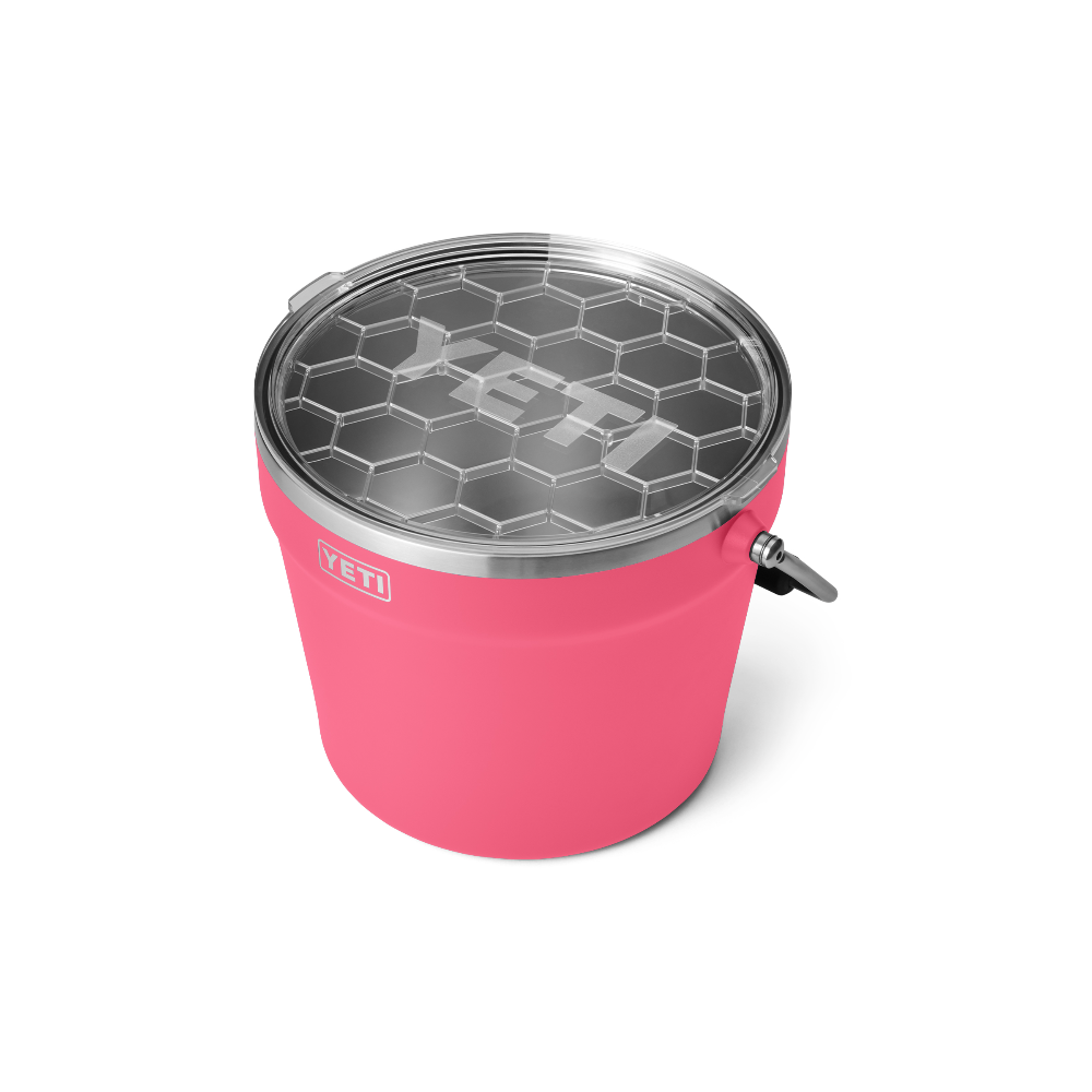 YETI Rambler Beverage Bucket in color Tropical Pink.