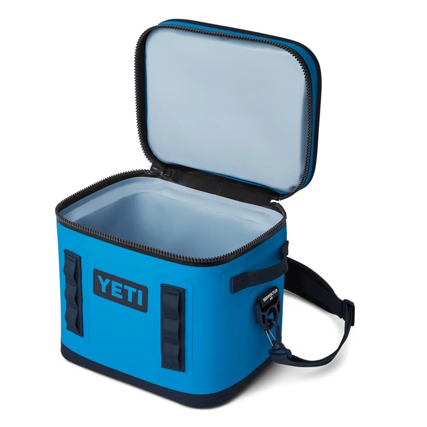 YETI Hopper Flip 12 Soft Cooler in Big Wave Blue.