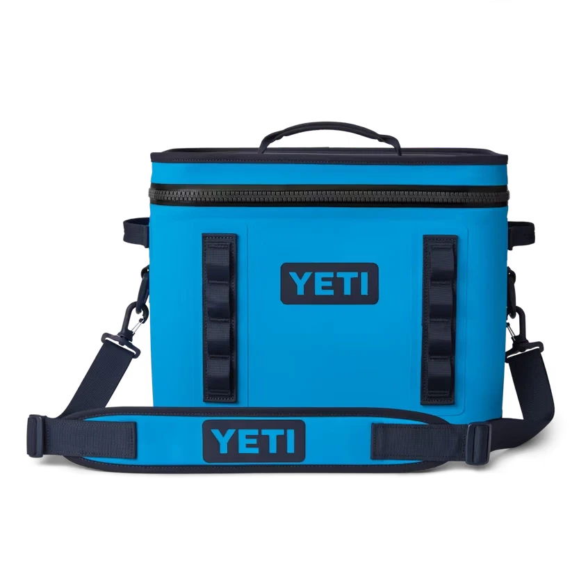 YETI Hopper Flip 18 Soft Cooler in Big Wave Blue.