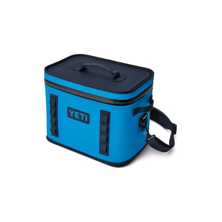 YETI Hopper Flip 18 Soft Cooler in Big Wave Blue.