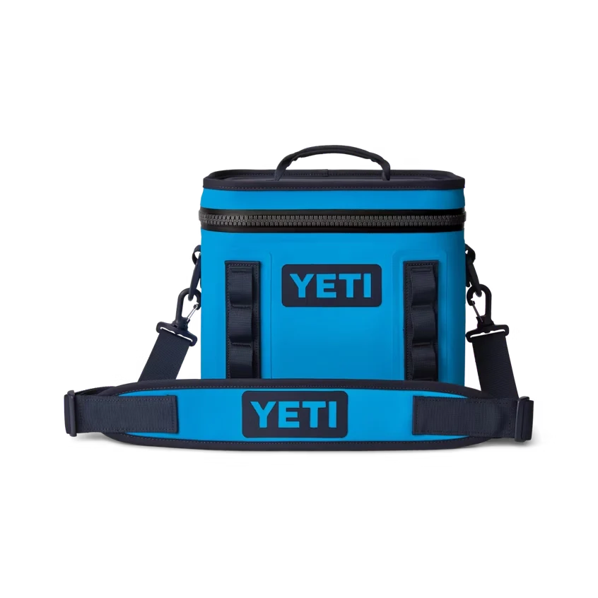 YETI Hopper Flip 8 Soft Cooler in Big Wave Blue.