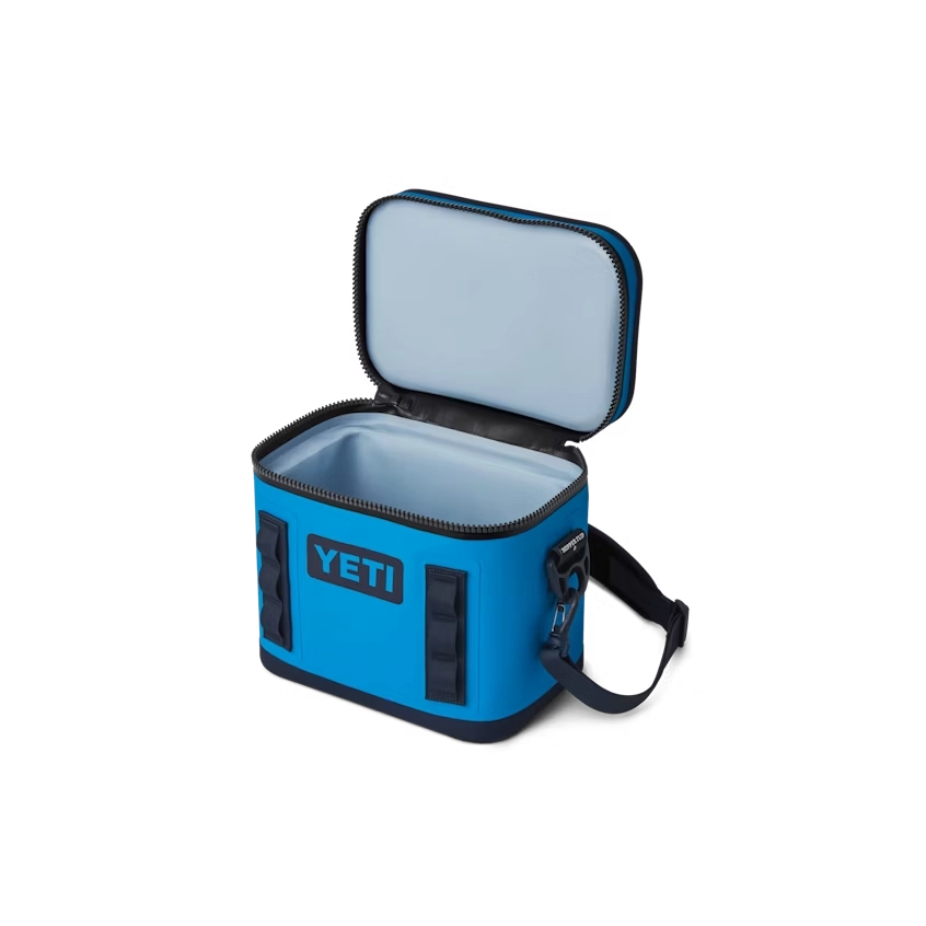 YETI Hopper Flip 8 Soft Cooler in Big Wave Blue.