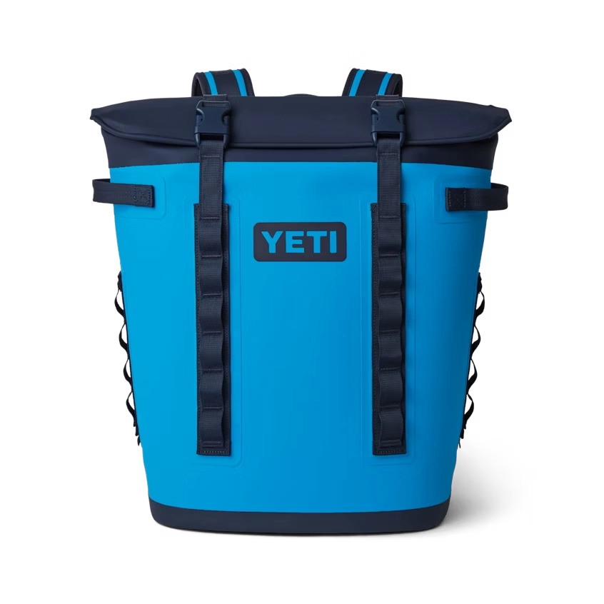 YETI Hopper Backpack M20 Soft Cooler in Big Wave Blue.