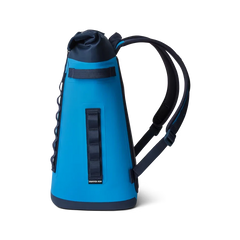 YETI Hopper Backpack M20 Soft Cooler in Big Wave Blue.