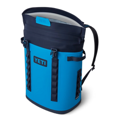 YETI Hopper Backpack M20 Soft Cooler in Big Wave Blue.