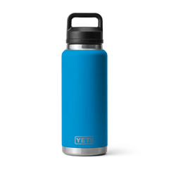YETI Rambler 36 oz Bottle With Chug Cap in Big Wave Blue.