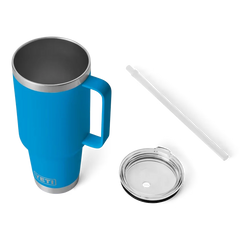 YETI Rambler 42 oz Straw Mug in Big Wave Blue.